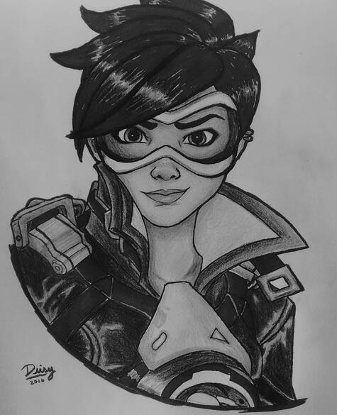 Woman drawing